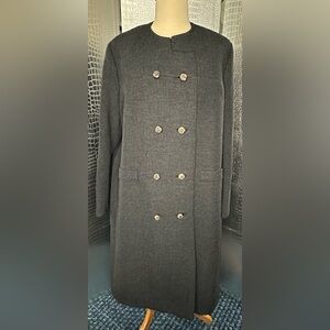 Sycamore Vintage Gray Double-Breasted Coat with Buttons